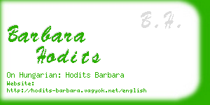 barbara hodits business card